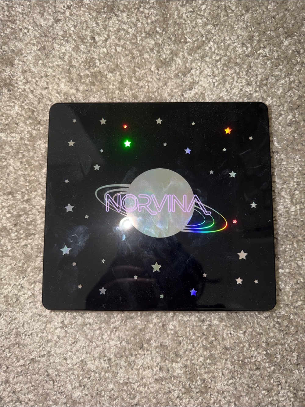 Galaxy Themed Tablet Cover - Black Holographic Accent